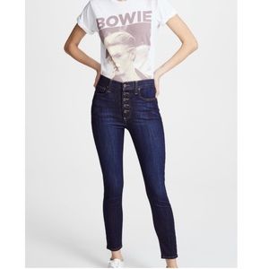 AO.LA by Alice & Olivia Good High Rise Exposed Button Jean in Enough Said Sz 28